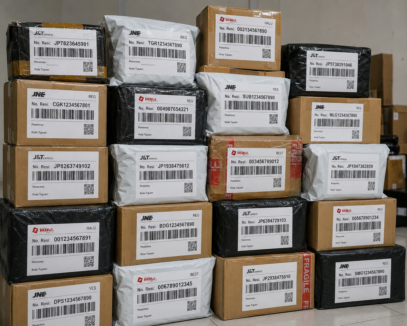 Bukti Pengiriman Paket Polos